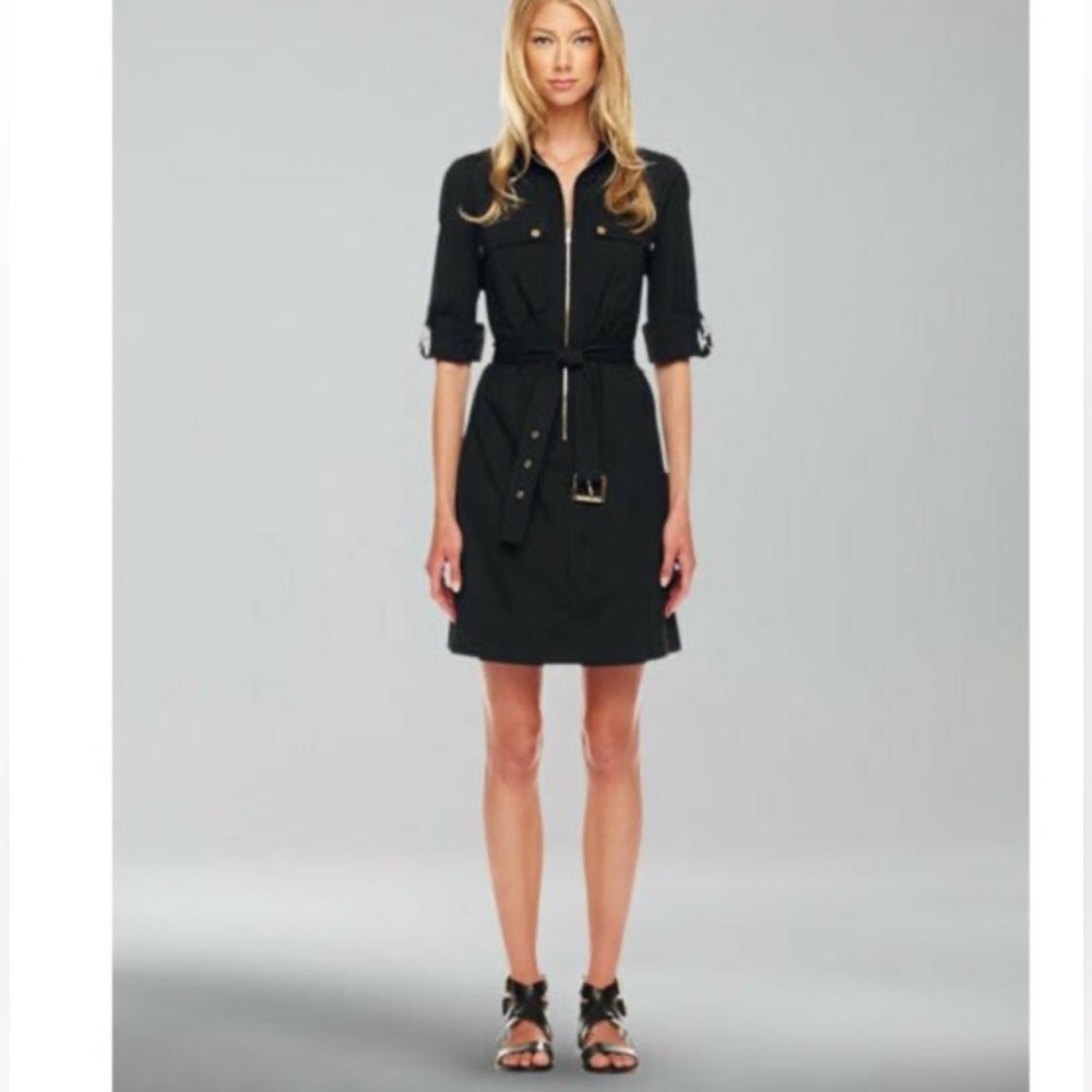 Michael Kors belted zip dress